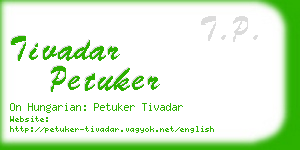 tivadar petuker business card